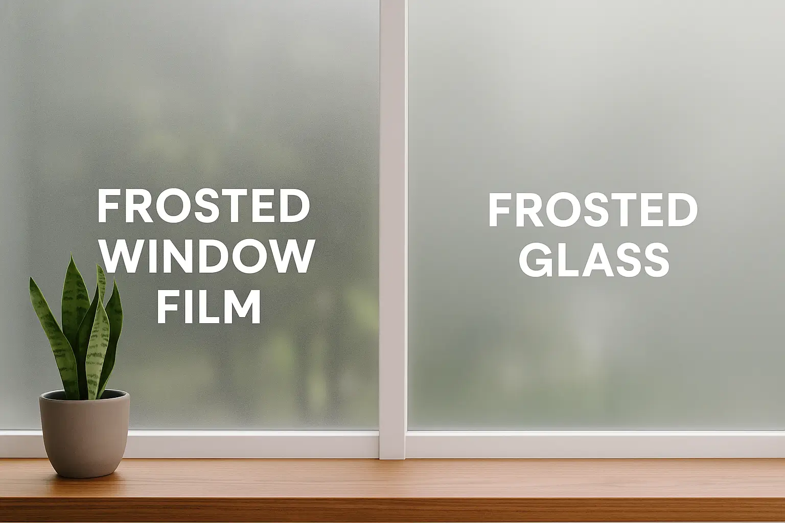 Frosted Window Film vs. Frosted Glass Frosted Window Film vs. Frosted Glass
