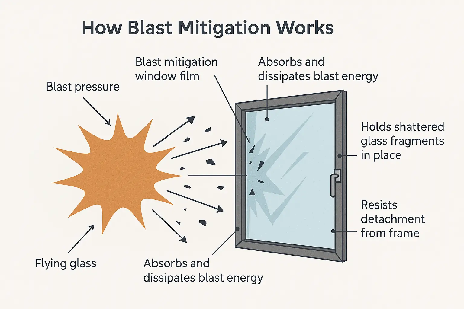 Blast Mitigation Window Film: How It Works
