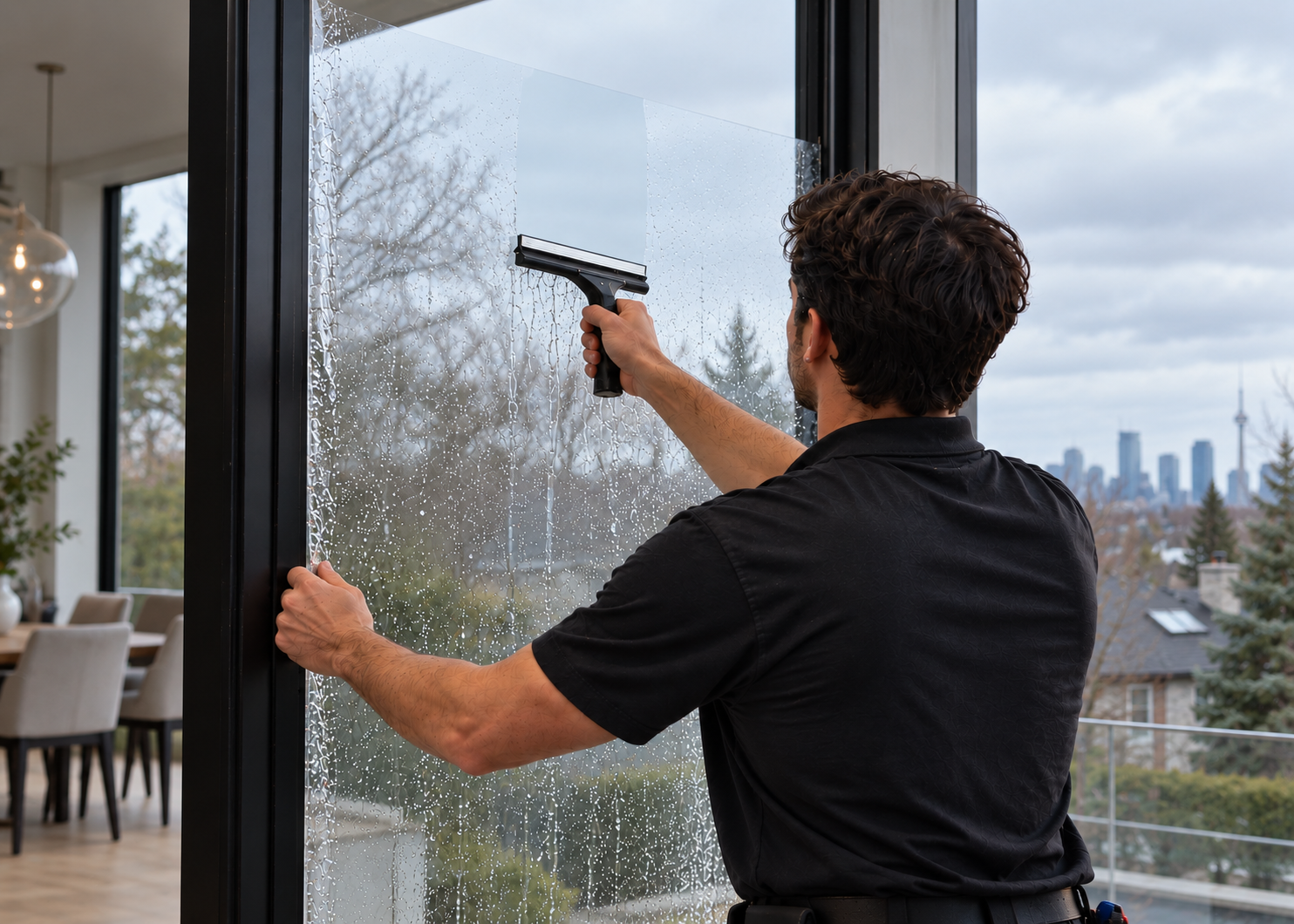 image of technician install security film